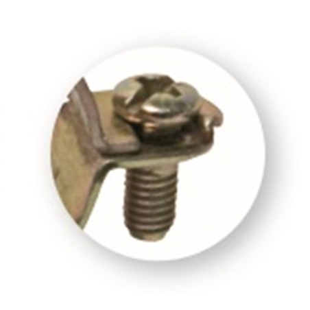 Tűzálló minősített L csavaros fém bilincs M6 belső menettel